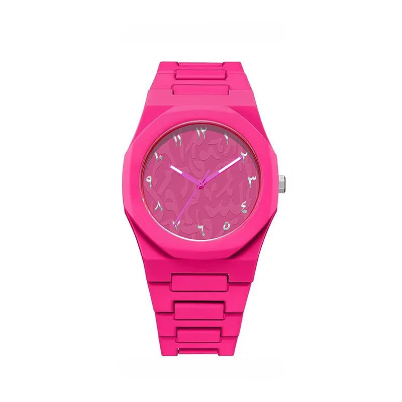 Arabic watch - Shockbag - noir/rose/bleu